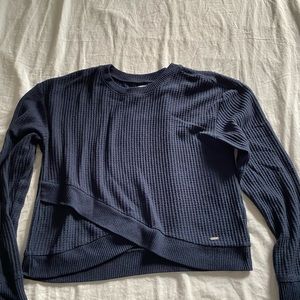 Hollister knit ribbed crisscross cropped sweater